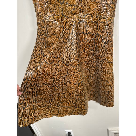 Notes Du Nord Mercy Snake Embossed Leather Dress Lamb Leather Size 40 (US 10) - Picture 4 of 10